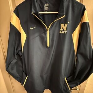 Nike Navy University Quarter-Zip Windbreaker (nikefitstorm)